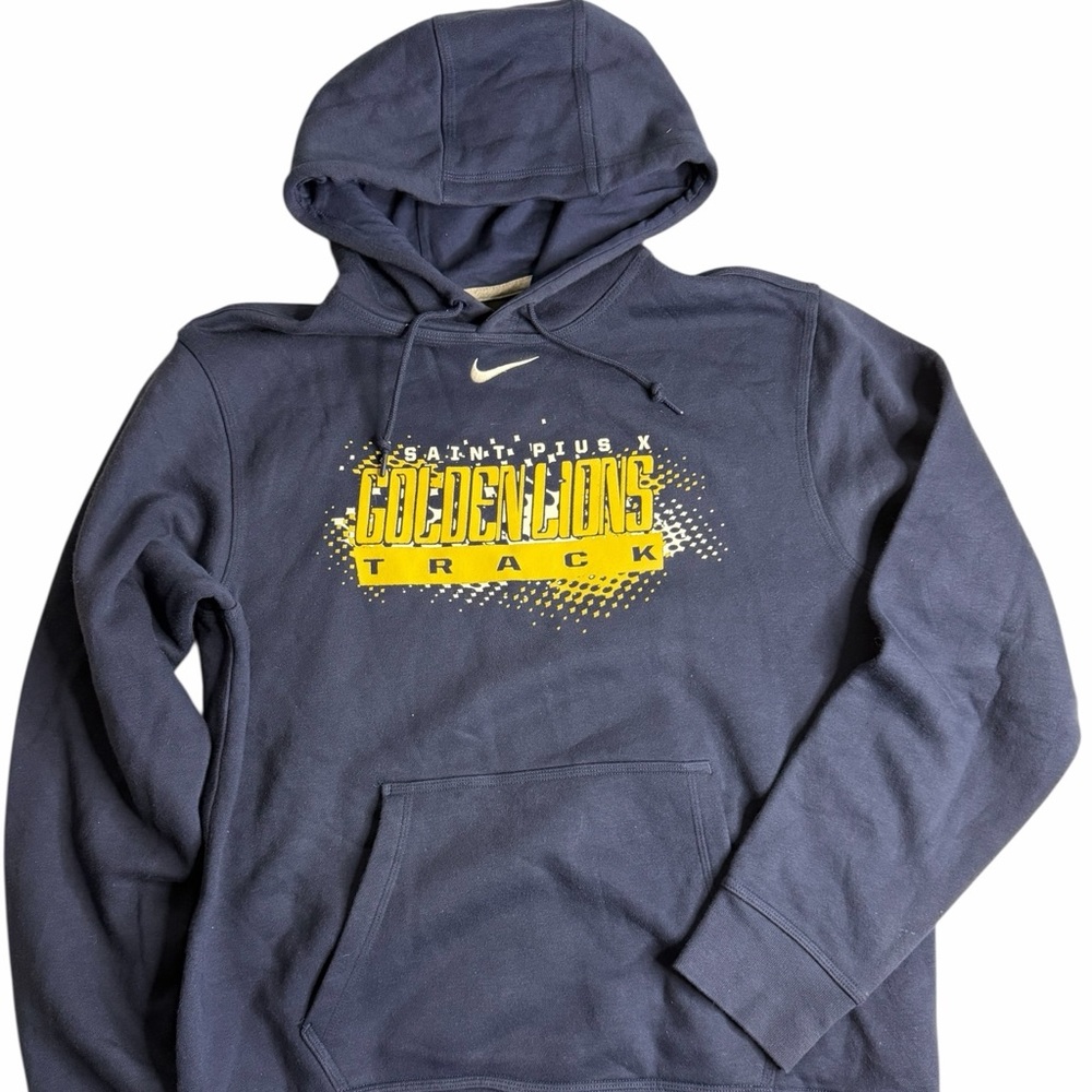 Nike Saint Pius X Golden Lions Track Hoodie Medium Navy‎